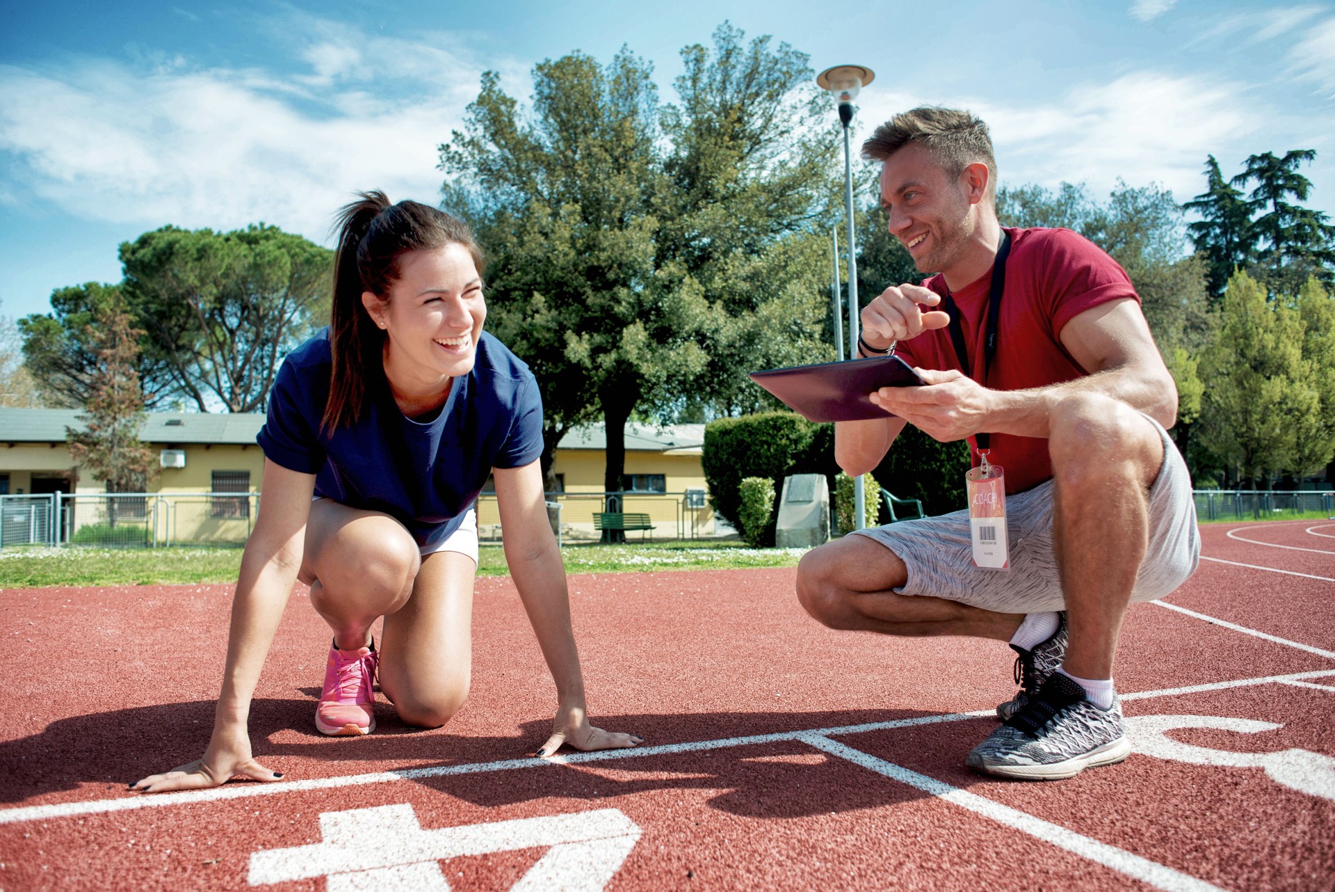 Runner and Her Coach